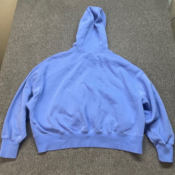 Nike Women's Pullover Hoodie Sweatshirt Periwinkle Blue Cropped Size M DQ5858 - Picture 4 of 9